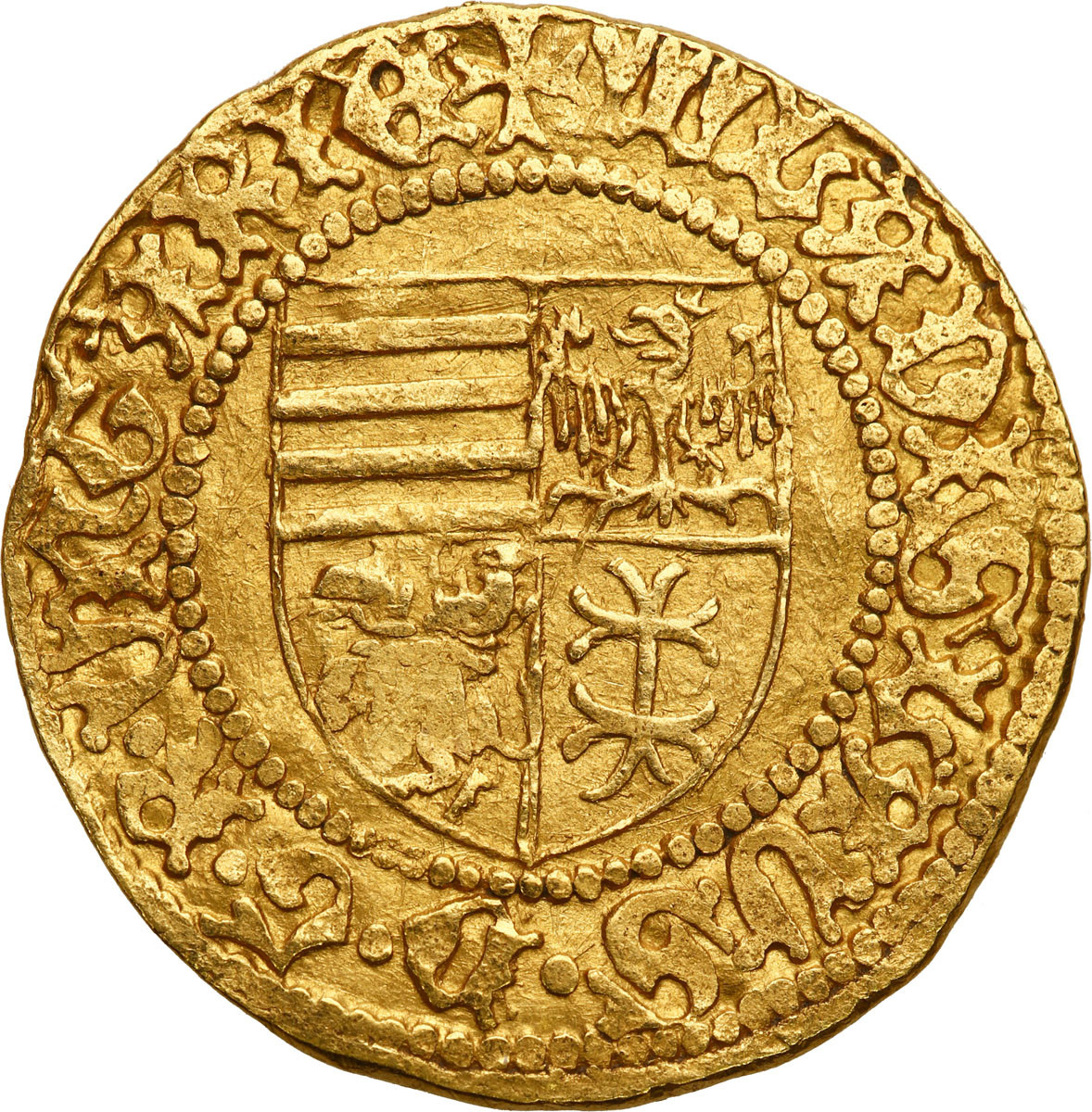 Węgry. Władysław Warneńczyk (1440-1444). Goldgulden (floren) bez daty (1442-1444), Nagybanya